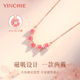 999 sterling silver peach blossom necklace for women 2026 new light luxury niche pendant sweater chain birthday gift for girlfriend