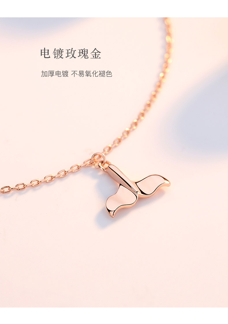 Đuôi cá đuôi cá 2019 mới vòng chân nữ phiên bản Hàn Quốc của bạc sterling đơn giản hoa hồng vàng sinh viên gợi cảm Sen cá tính lắc chân