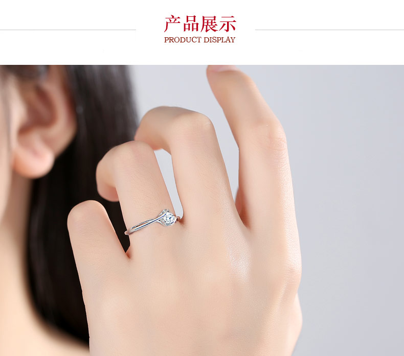 Bạc qianhui sterling bạc vòng nữ Nhật Bản và Hàn Quốc cặp vợ chồng đề xuất hôn nhân vòng mô phỏng kim cương vòng sinh viên hipsters thiết lập swarovski zirconi