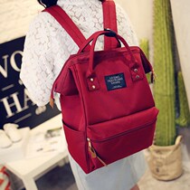 Street shot female shoulder simple Joker schoolbag backpack ulzzang junior high school students Korean Harajuku campus canvas