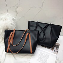 Big bag female 2018 student tide tote bag new simple Joker large capacity Korean leisure shoulder Hand bag