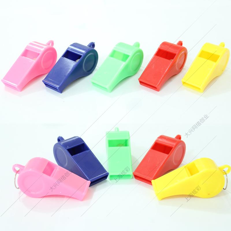 Ball game referee whistle children's plastic color whistle fans cheer whistle survival whistle sports meeting props new