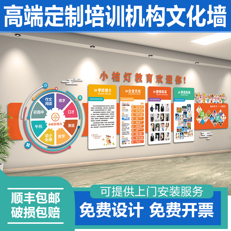 Gym wall stickers dance training institutions school culture wall custom background wall taekwondo classroom wall decoration