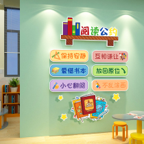 Lecture Convention Stickers Read Book Corner Placement Maternelle Plotters gallery Ring Expo Area Classroom Culture Wall Mur Décoration