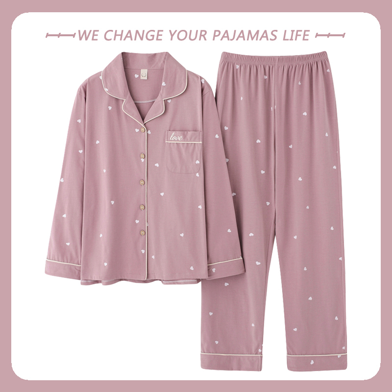 High-End Pajamas for Women, Spring and Autumn Long-Sleeved Pure Cotton, Summer Korean Style 2025 New Home Wear Set That Can Be Worn Outside
