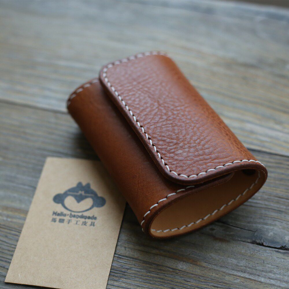 Ma'an manual x leather business key pack Bull key pack Swiss amiet button button customized