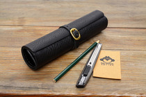 (Monkey handmade leather)Cowhide small pen bag tool bag cosmetic pen bag can be customized lettering