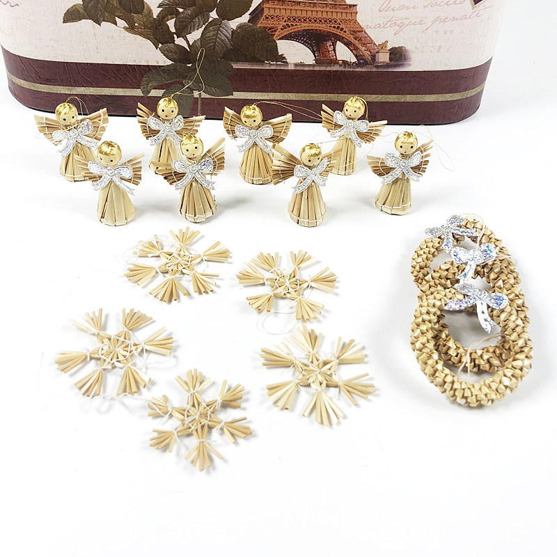 Kindergarten DIY handmade ornaments parts dry flower natural air-dried wheat ear tube decoration dry flower pastoral real flower material