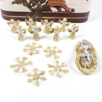 Kindergarten DIY handmade ornaments dried flowers natural air dried wheat ear tube decoration dried flowers pastoral real flower material