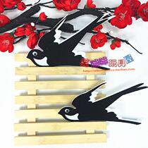 Blackboard newspaper material childrens room decoration DIY creative decoration combination stickers non-woven three-dimensional sunflower swallows