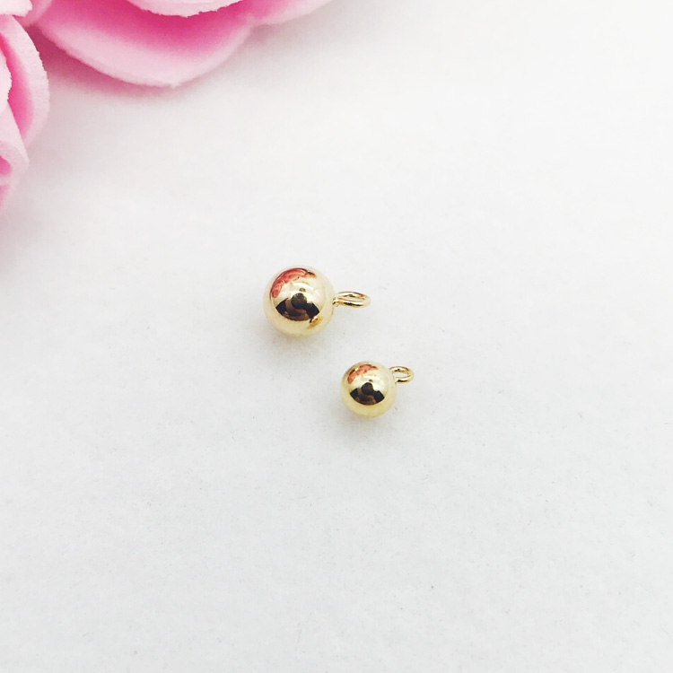 Mới chuông vàng 18K hạt cườm với vòng hạt khép kín Tai dây đeo vòng cổ vòng chân phụ kiện DIY handmade - Vòng chân lắc chân bạc