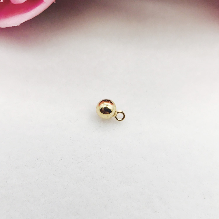 Mới chuông vàng 18K hạt cườm với vòng hạt khép kín Tai dây đeo vòng cổ vòng chân phụ kiện DIY handmade - Vòng chân lắc chân bạc