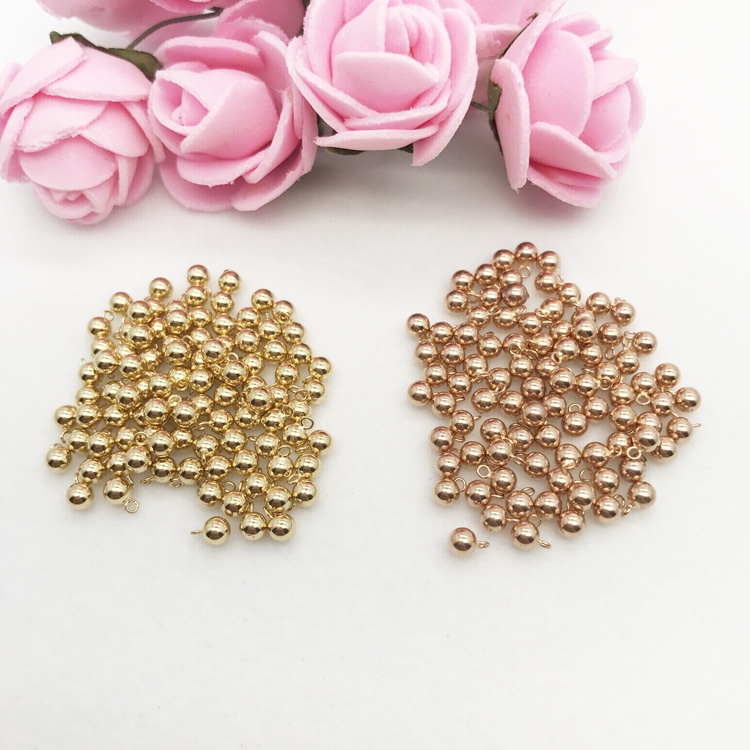 Mới chuông vàng 18K hạt cườm với vòng hạt khép kín Tai dây đeo vòng cổ vòng chân phụ kiện DIY handmade - Vòng chân lắc chân bạc
