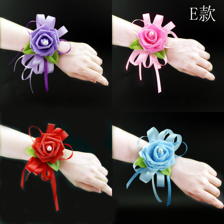 Startups wedding bride wrist flower bridesmaid sisters wrist flowers children dance wrist flowers dance hand flowers