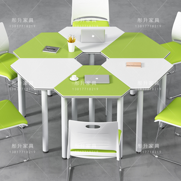 Student Group Activity Room Tables, Guidance Tables, Modular Psychological Counseling Tables, Combined Classroom Group Guidance Tables and Chairs, Hexagonal Stone Tiles