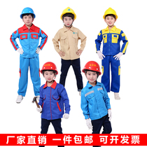 Childrens role-playing conserved construction workers Performance clothes National grid refuelling workers Firefighters Career experience clothes