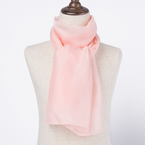 Childrens silk scarf spring and autumn thin mulberry silk small long scarf baby baby windproof gauze scarf boy girl silk scarf