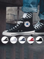 Converse, классические черные тканевые конверсы подходит для мужчин и женщин, для влюбленных