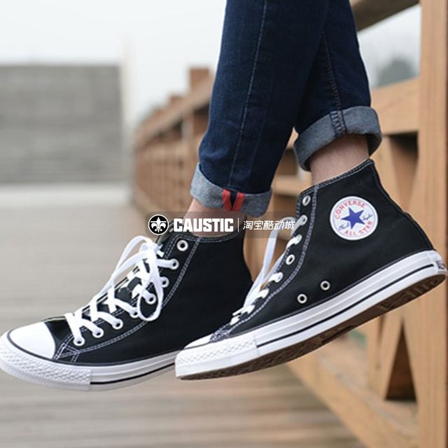 Converse ConverseAllStar ເກີບຜ້າໃບຊັ້ນສູງສີຂຽວຂຽວຕະຫຼອດປີສໍາລັບຜູ້ຊາຍແລະແມ່ຍິງ 101010