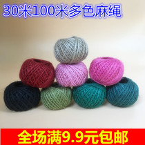 Natural Colourful Hemp Rope Diy Retro Hemp Thread Rope Decorative Hemp Rope Children Woven Rope Photo Hemp Rope 