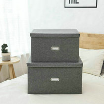 Cotton and linen waterproof covered clothing storage box cloth art large storage box clothing finishing box household folding storage box