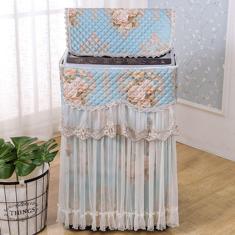 Lace Cloth Art Pull Chain Type Washing Machine Dust Cover Fully Automatic Upper Open Roller Haier Small Swan Three Ocean Wave Wheel Washing Machine