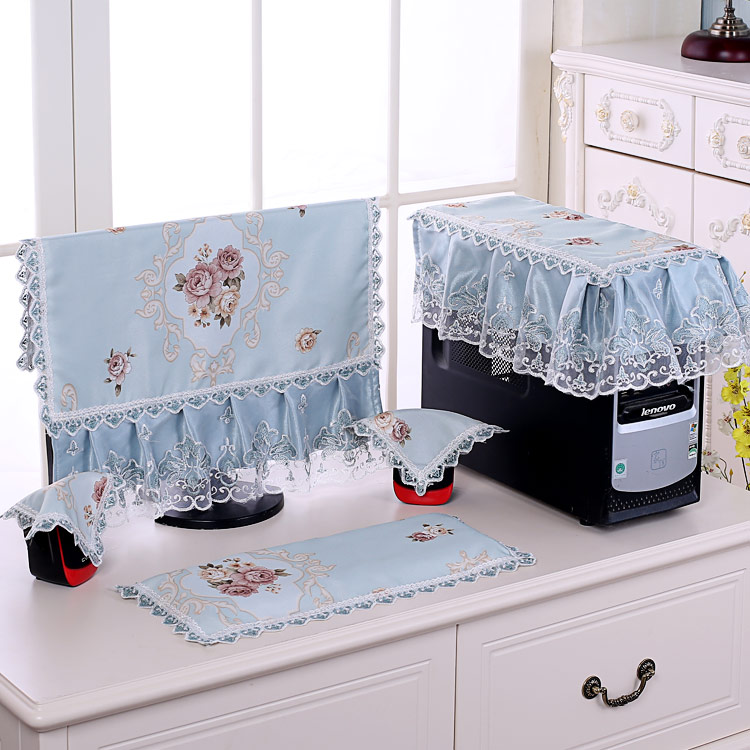 Fabric computer cover Computer cover Desktop computer dust cover All-in-one machine protective cover LCD display cover five pieces