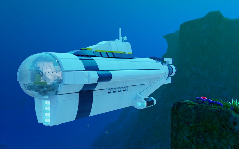 Xlmocs Deep Sea Trek Submarine One-Eyed Giant Small Particle Building Blocks Movie Series Submarine Xlmocs Deep Sea Trek Submarine One-Eyed Giant Small Particle Building Blocks Movie Series Submarine
