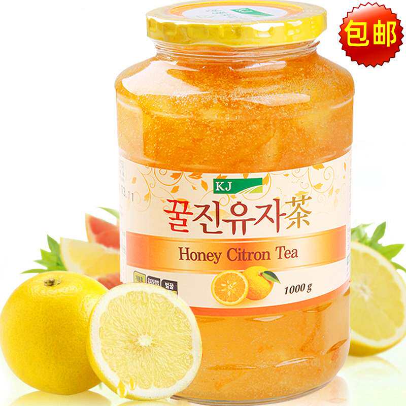 Korea originally imported KJ honey grapefruit tea drink international fruit tea 1000g bottle 1KG