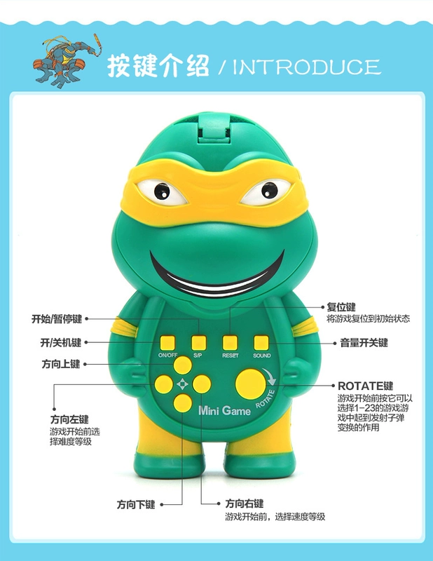 [Đặc biệt hàng ngày] Trò chơi Tetris cổ điển Máy phim hoạt hình xuất hiện Palm Machine Nostalgic Puzzle trẻ em máy chơi game sup 400
