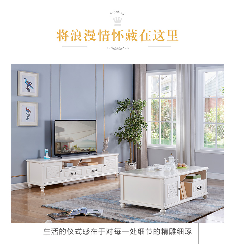 Bạn bè của toàn bộ cà phê gia dụng bảng TV tủ danh mục đầu tư của Mỹ tối giản căn hộ nhỏ phòng khách đồ gỗ bộ 123.716 - Bàn trà bàn tiếp khách