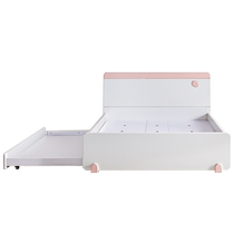 (Brand Flash Sale) Quanyou Home Childrens Bed Modern Girl Princess Bed Bedroom Drag Double Bed 121380