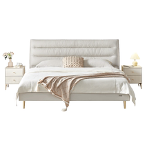 Quanyou Home Modern Simple Fabric Bed 2024 New Master Bedroom Cat Scratch Cloth Double Soft Covered King Bed 116103
