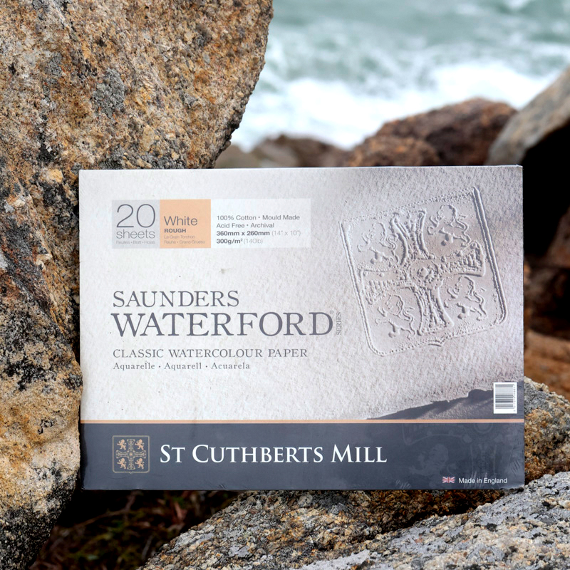 Obtained water-coloured book 300G Pubai High white four-sided seal cotton pulp watercolor this thick grain in thick veins 20 pages