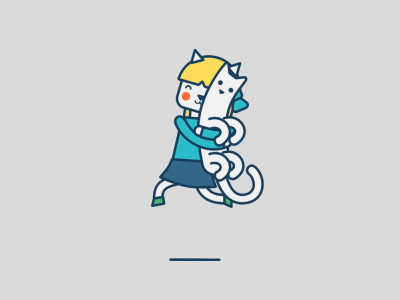  抱猫.gif
