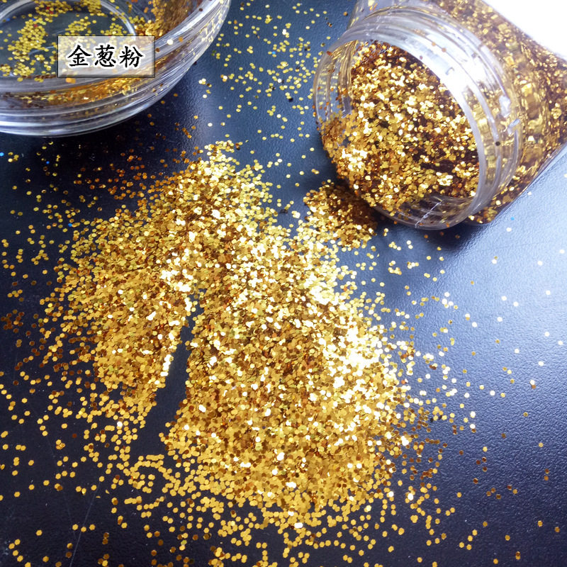 岩片漆用金葱片 闪光片金属感 黄金色金葱粉亮片装饰贴片500克