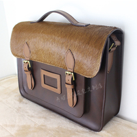 Qingluo handmade customized 2020 new cowhide Cambridge bag horse hair style messenger bag handbag single shoulder crossbody bag