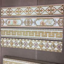 Bathroom tile waist line Kitchen living room ceramic waist line Decorative line Gold-plated cast crystal waist line 800x70