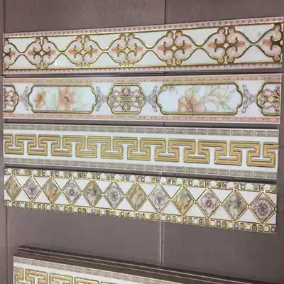 Powder room tile waist line Kitchen living room ceramic waist line Decorative line Gold-plated cast crystal waist line 800x70