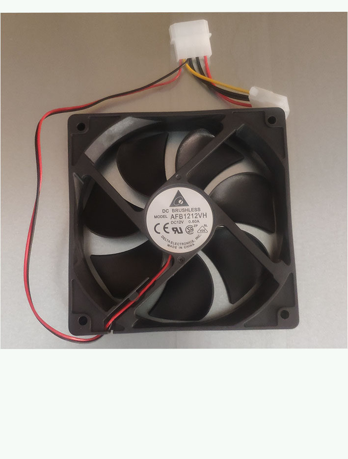 Delta 12V 0 6A 12025 12cm double ball fan large 4D power cord interface