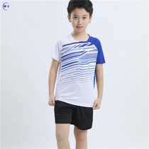 Popular boys and girls spring and summer ball suits childrens clothing School students custom feather table tennis team uniforms