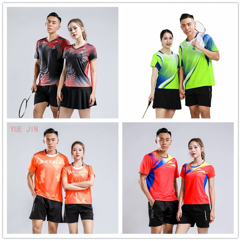 Badminton Suit Short Sleeve T-shirt Suit Men And Women's Team Quick Dry Sports Jersey Lovers Volleyball match table tennis suit
