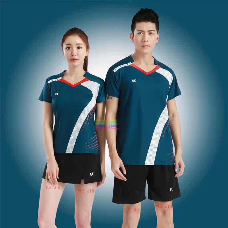 Badminton suit men's and women's summer sports lovers match printed-table tennis clothes suit blouse shorts breathable volleyball clothes