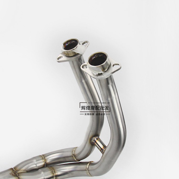Xe máy sửa đổi Ninja 650 thép không gỉ phần trước khuỷu tay kết nối đầy đủ phần SC sợi carbon chiên ống xả đường phố phổ quát - Ống xả xe máy bô xe máy honda