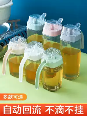 Household glass oil pot large oil bottle vinegar bottle vinaigrette bottle kitchen supplies leak-proof oil tank oil vinegar jar soy sauce bottle