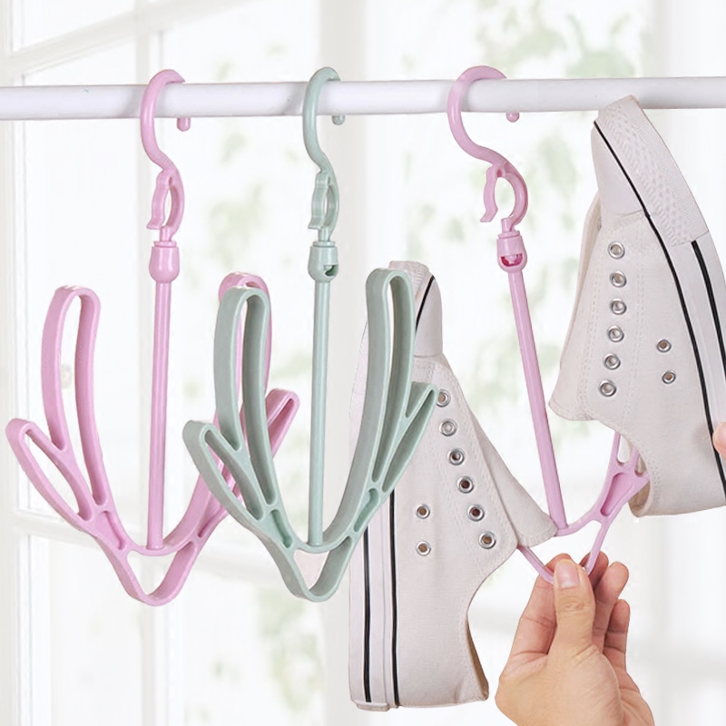 Clotheshorse Hanger Balcony Sunstand Shoe rack Hanging Shoe Hook Home outdoor small windproof Hanging Sandal Hook
