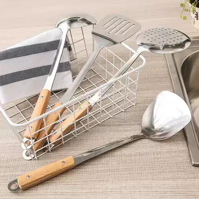 Kitchen stainless steel spatula thickened Anti-scalding kitchen cookware spatula iron spatula long handle cooking kitchenware shovel spoon shovel