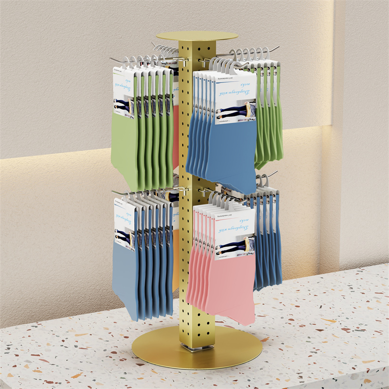 Clothing Store and Accessory Store Rotating Adjustable Multifunctional Display Stand for Socks, Phone Cases, Stickers, and Small Cards Desktop Stand