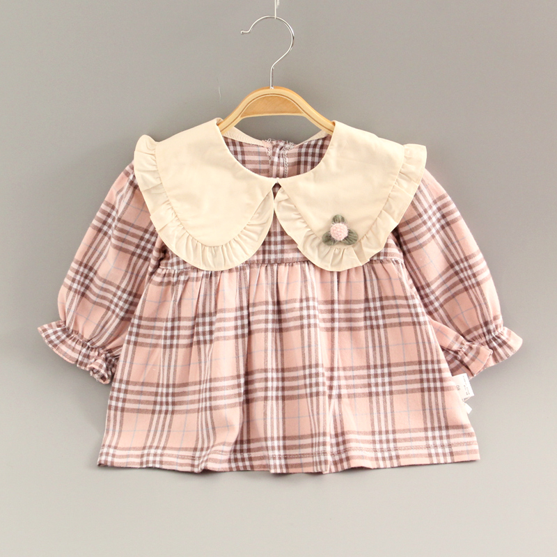 Eating princess dress autumn and winter painting pure cotton children's blouse