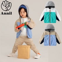 Annai childrens clothing counter 2021 autumn clothing new boys and children hooded casual jacket XB135654
